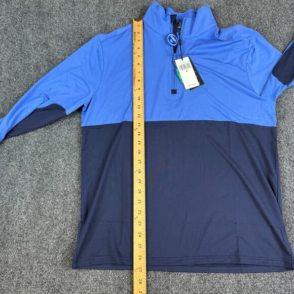 RLX Ralph Lauren Mens Size M Golf Performance 1/4 Zip Pullover Wicking Blue NEW - Picture 5 of 7